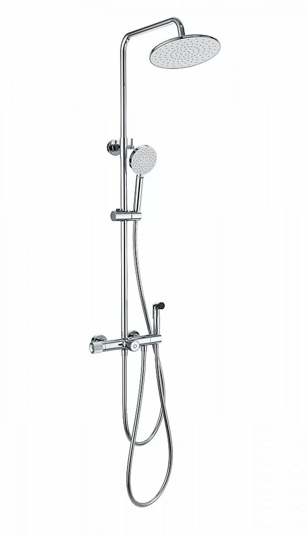 Душевая система с техническим душем и термостатом WONZON & WOGHAND WW-B3097-A-CR хром