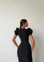 Пояс из органзы, Черный