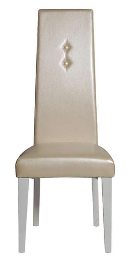 31PL-832CH Стул белый, бежевая экокожа 48,5*57,5*116см