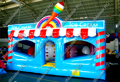 Коммерческий надувной батут "Мороженое" 6*6*3.5 м