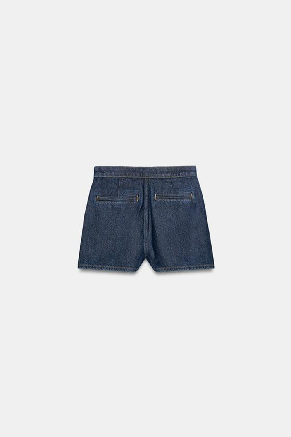 ZARA ДЖИНСОВЫЕ ЮБКА-ШОРТЫ Z1975 С ПРЯЖКОЙ, СИНИЙ