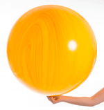 Q Шар 30"/76 см, супер агат желтый (БГ-100)