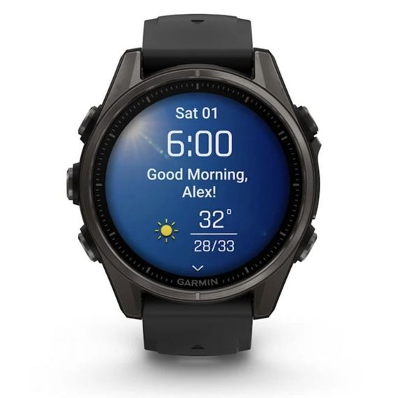 Garmin Fenix 8 43 мм AMOLED Sapphire – карбоново-серый титан