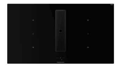 Индукционная варочная поверхность с вытяжкой Kuppersbusch с ручками из нержавеющей стали KMI 9850.1 SR-E Black Chrome