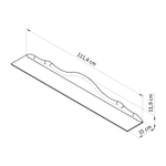 Полка настенная 111х15х12, Бритта, для книг декораций, в гостиную, прихожую, детскую, спальню, массив сосны, в натуральной отделке, Dipriz