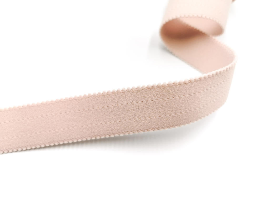 Бретелечная резинка с фестонами, Lauma, 25мм, серебристый пион (Арт: BR610/25-168), м