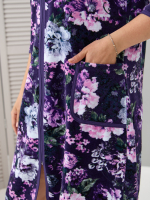 Халат Хвл-562/баклажан-цветущийсад