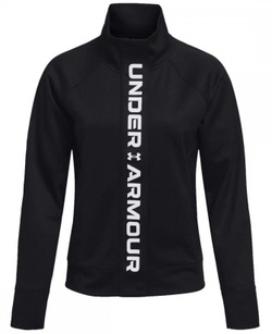 Женская теннисная куртка Under Armour Women's UA Rush Tricot Jacket - black/white