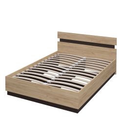 Кровать ЛОФТ 1.4 (дуб крафт золотой /венге) Милана