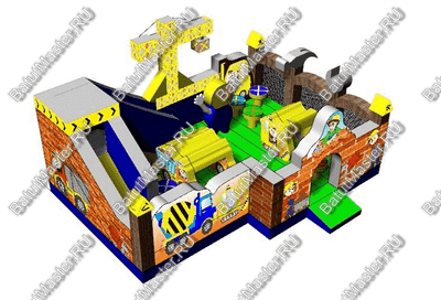 Коммерческий надувной батут "Строители"