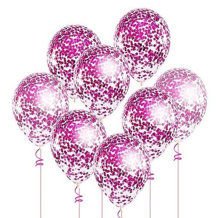 Шар С Конфетти розовый