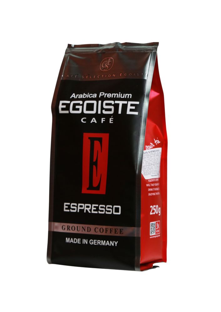 EGOISTE Espresso Кофе молотый полимерная упаковка 250г. (Нидерланды) 1х12шт. NEW