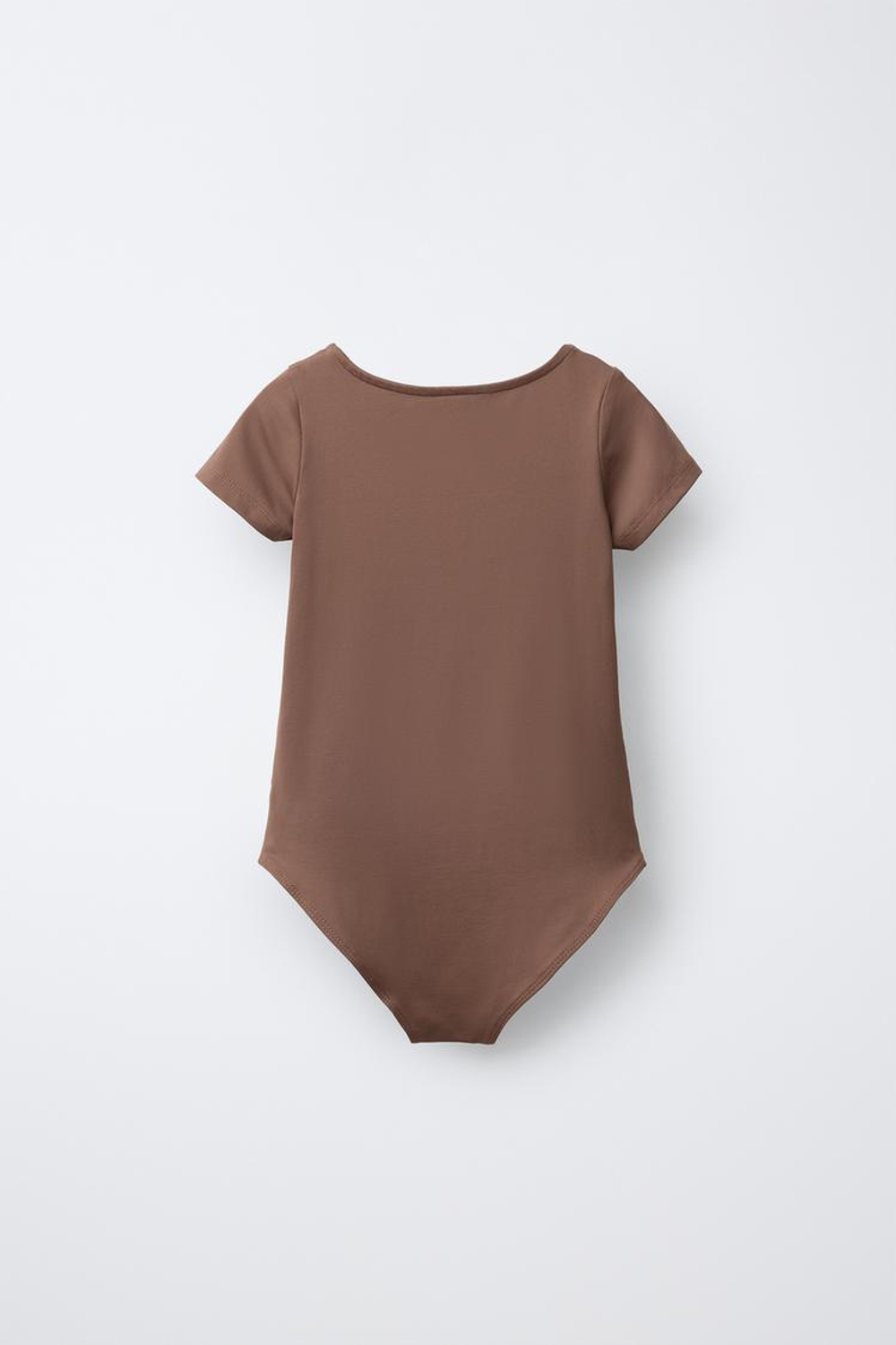 ZARA БОДИ ИЗ ПОЛИАМИДА, СЕРОВАТО-КОРИЧНЕВЫЙ