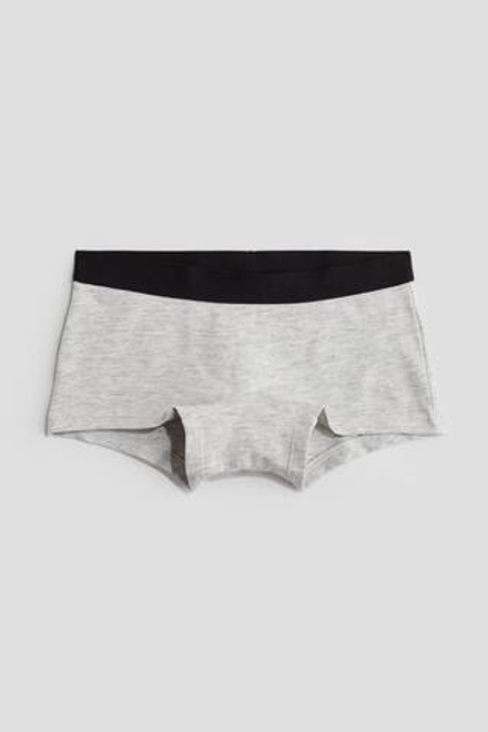 H&M Набор из пяти хлопковых трусиков, светло-серый