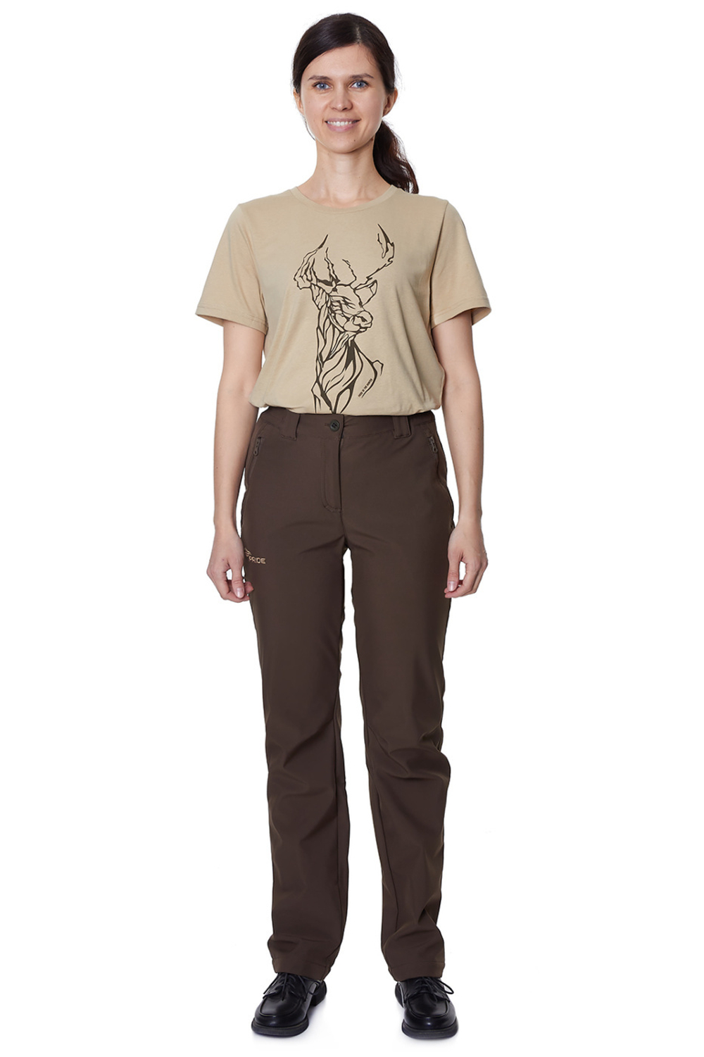 Брюки женские демисезонные PRIDE "Багира"(софтшелл), Коричневый