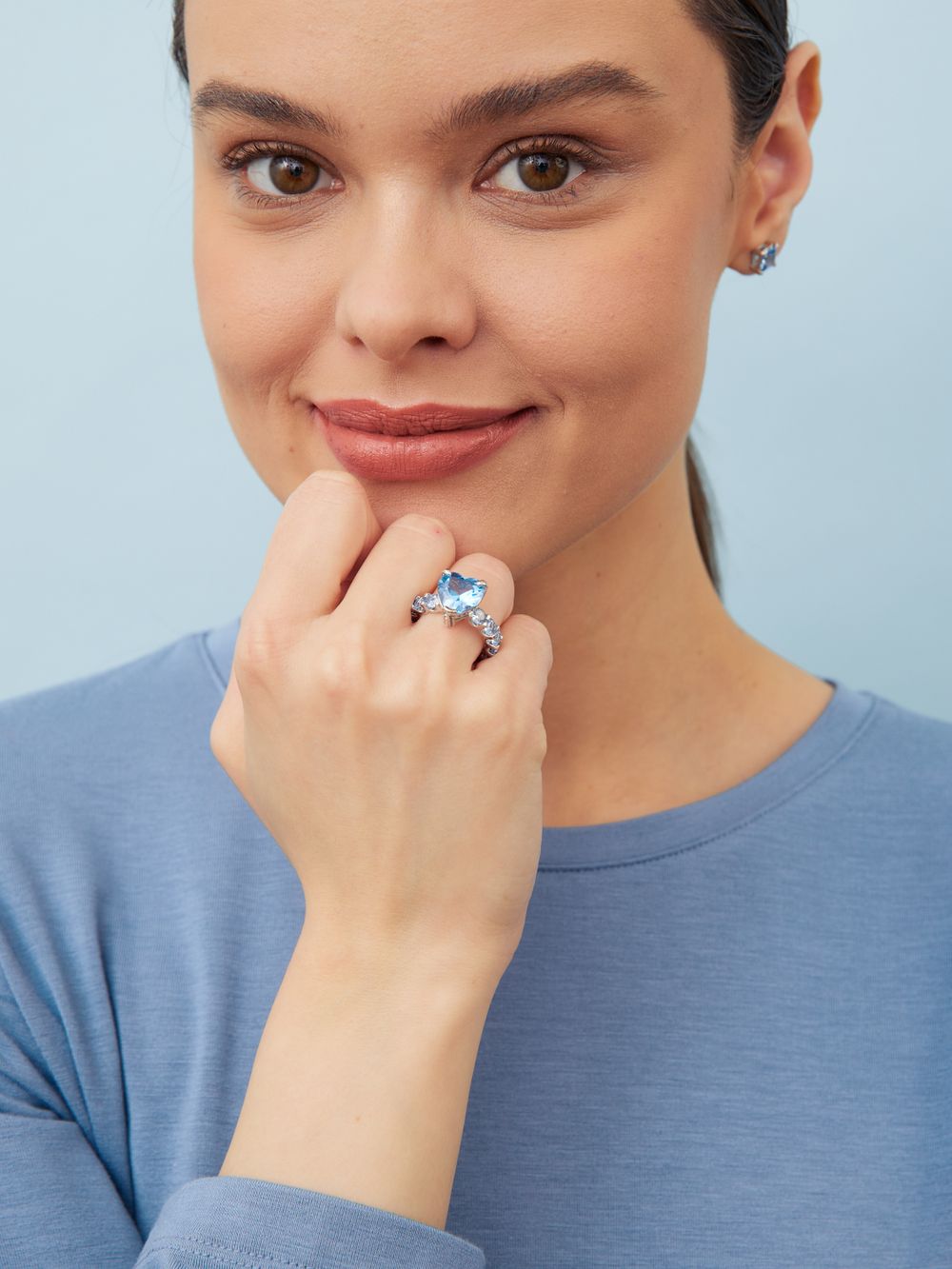 СЕРЬГИ "BASE LIGHT BLUE"