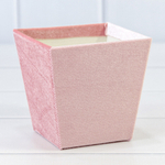 Коробка Ваза для цветов 11х11х8 см "Бархат" (Розовый)