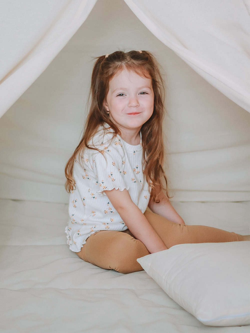 Футболка для девочек Mjölk White Flowers