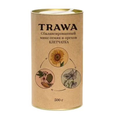 Клетчатка. Сбалансированный микс семян и орехов Trawa, 500 г