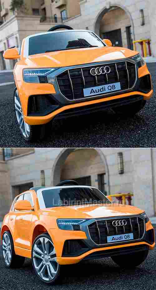 Детский электромобиль "AUDI Q8" 12V, оранжевый