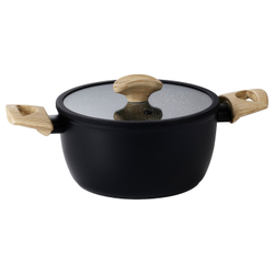 IKEA HUSKNUT  (ИКЕА ХУСКНУТ)  -  Кастрюля с крышкой, антипригарное покрытие, черный, 2,7 л