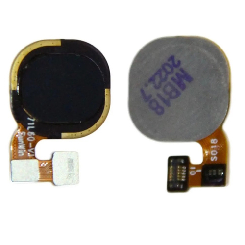 Шлейф для Tecno Spark 7 сканер отпечатка пальцев Черный