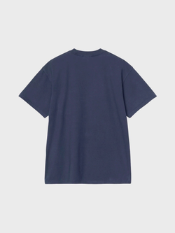 Футболка Carhartt WIP Pond Corps Pocket Blue Heavy stone wash