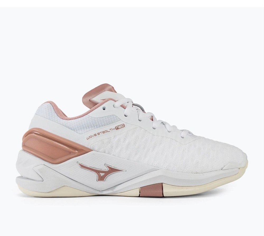 MIZUNO, WAVE STEALTH NEO, HANDBALL, White / Rose / Snow White, WOMEN, US 10 /EUR 41 /UK 7,5 /СМ 26,5