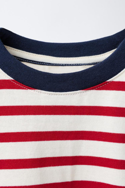 ZARA ФУТБОЛКА В ПОЛОСКУ, СИНИЙ