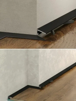 Алюминиевый микроплинтус(щелевой) DIELE черный/мат ПО-189 16мм 2,7м.+ комплект пружин 6 шт.