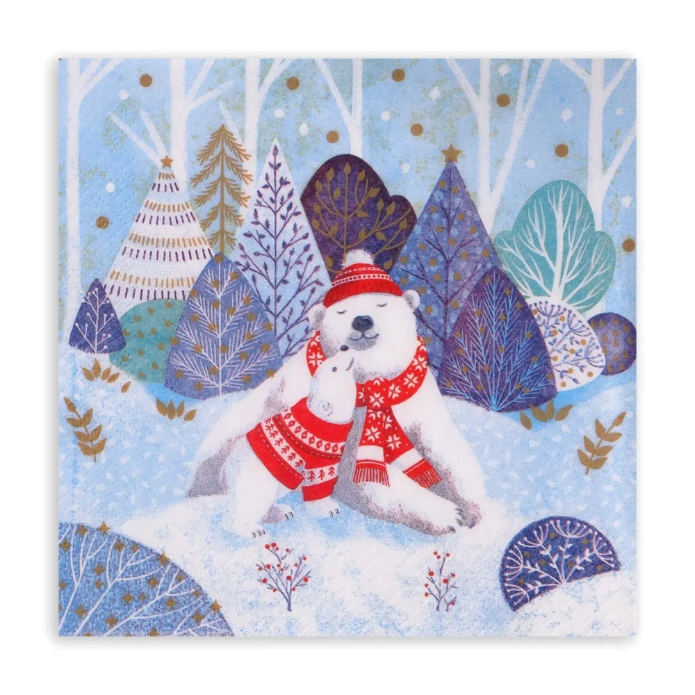 Салфетки бумажные 33*33 GrandPero Deluxe Умка, 3 слоя, 20л