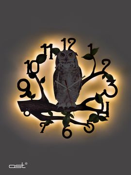 Часы настенные с подсветкой "Сова" 42