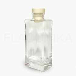 Комплект: Флакон для диффузора 100 мл прозрачный Ирида с бежевой пробкой