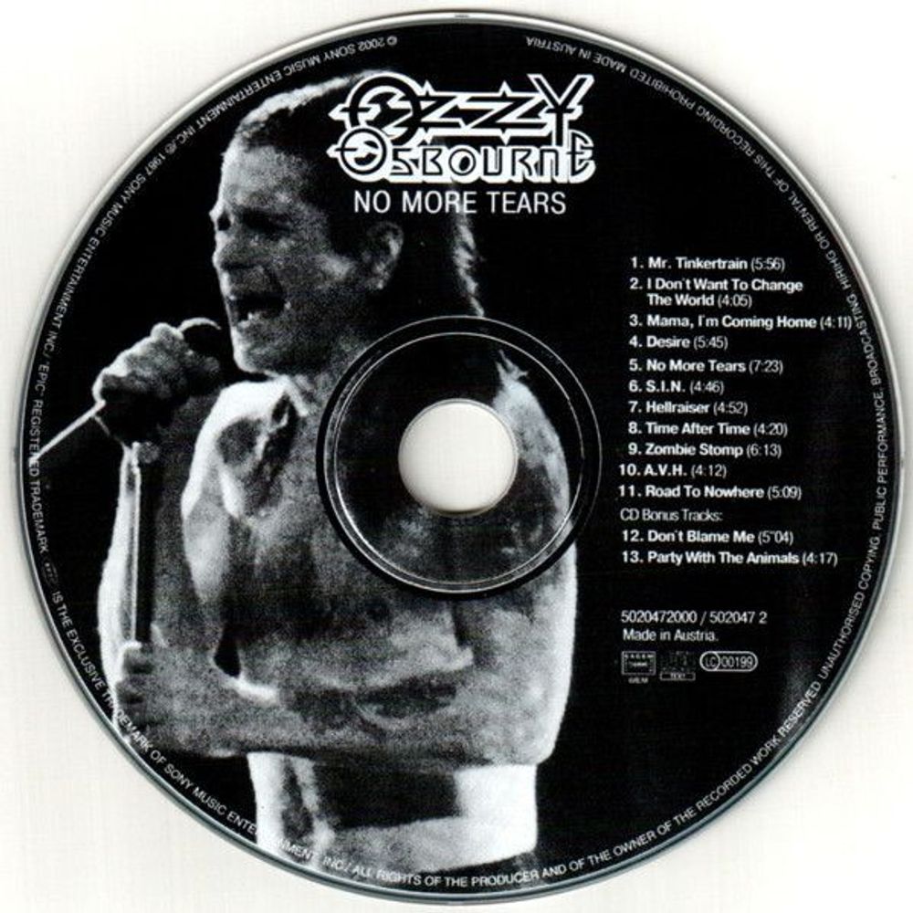 Ozzy Osbourne. No More Tears (CD) Оззи Осборн. Новый запечатанный музыкальный диск
