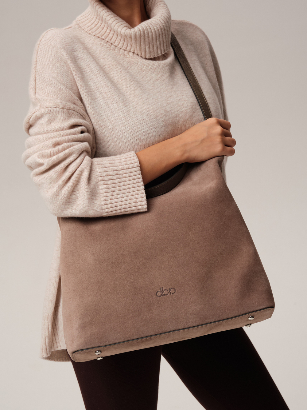 Замшевая сумка шоппер DBR 30948 капучино