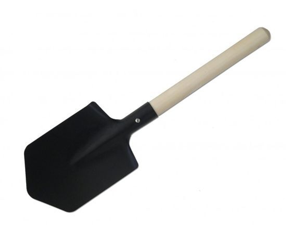 Лопата автомобильная в сборе, порошковое покрытие, деревянный черенок, vector, ЛА-018