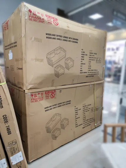 Комплект уличной мебели Woodland из массива эвкалипта, диван, 2 кресла, столик