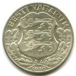 2 кроны 1930 Эстония F-VF (Замок Тоомпеа) Серебро