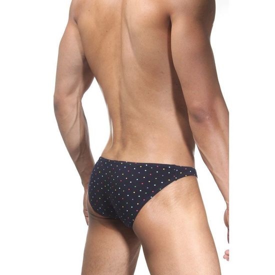 Трусы мужские слипы черные с принтом DARKZONE DZN6414