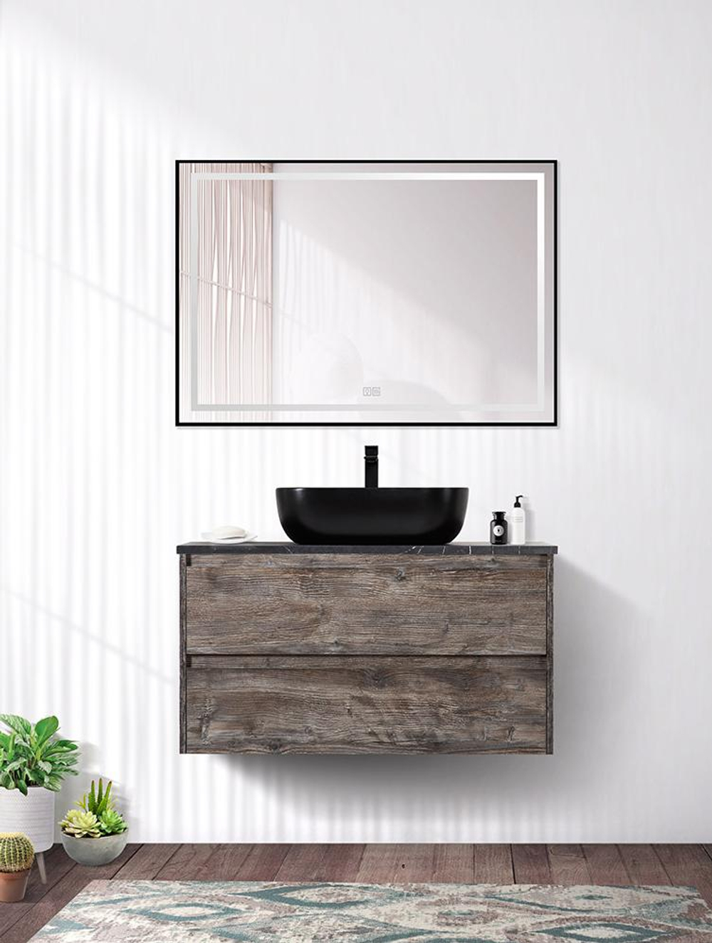 Тумба подвесная под столешницу BelBagno KRAFT-1000-2C-SO-PP