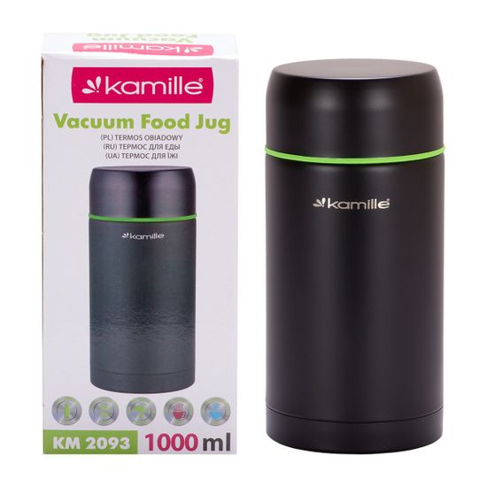 Термос пищевой 1000 мл. Kamille KM 2093 из нержавеющей стали