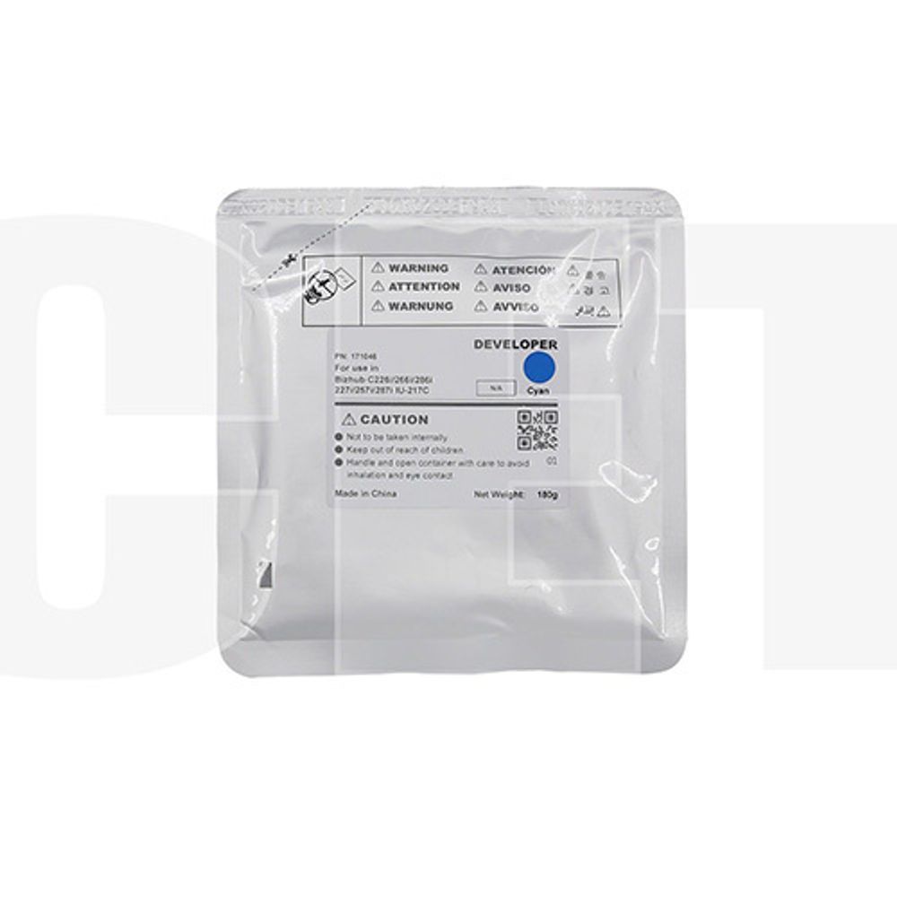 Девелопер IU-217C-Developer для KONICA MINOLTA Bizhub C227i/C257i/C287i (CET) Cyan, 180г, CET171046