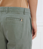 Льняное шорты Karlos BOSS BLACK - хаки(50490563)