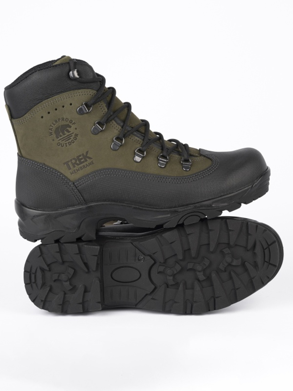 TREK Turist New23 зеленый (нубук, мембрана, кевлар, ПУ+ТПУ)