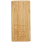 Портативное зарядное устройство Tulda из бамбука, 10,000 мАч