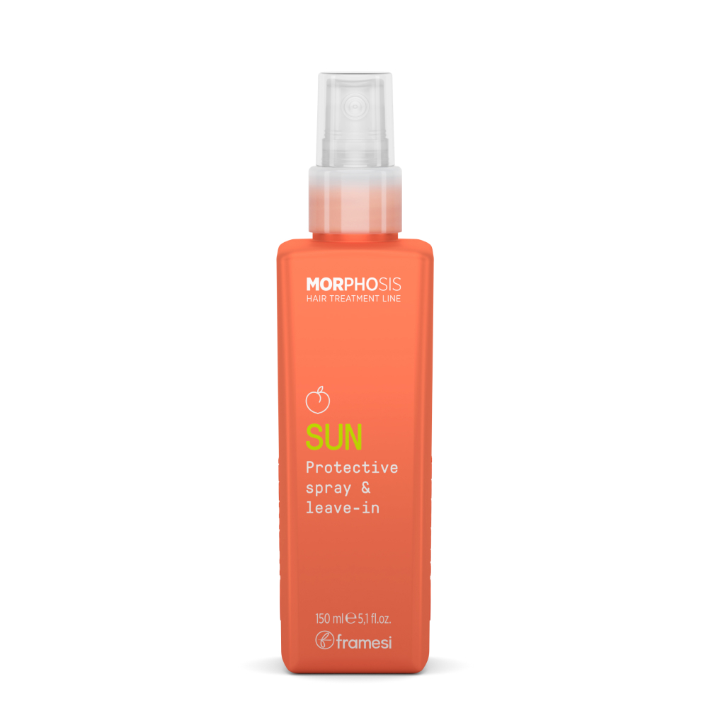 Framesi Спрей с экстрактом персика - MORPHOSIS SUN PROTECTIVE SPRAY & LEAVE IN PEACH, 150 мл