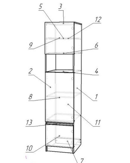 Шкаф-пенал ДЕСТИНИ-4
