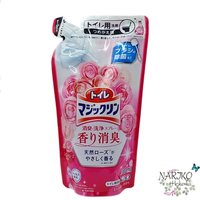 Средство для туалета чистящее и дезодорирующее Элегантная роза KAO Magicclean пенящееся, мягкая упаковка 300 мл.