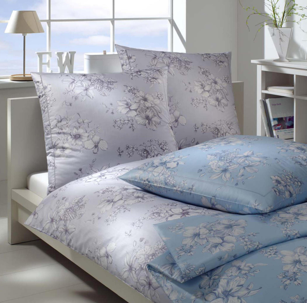 Наволочка 70x70 Elegante Fleurie синяя