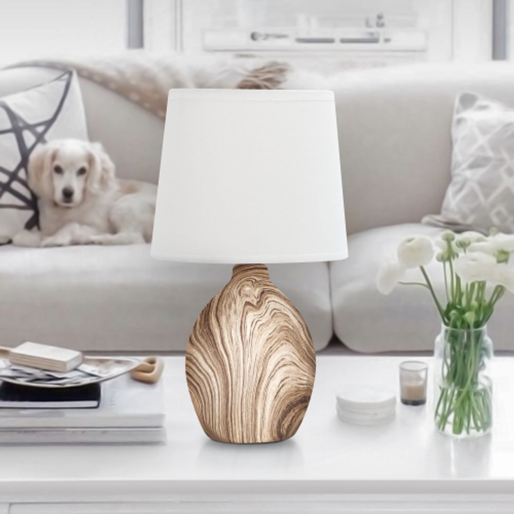 Настольная лампа Rivoli   7072-503 1 * Е14 40 Вт керамика светлое дерево